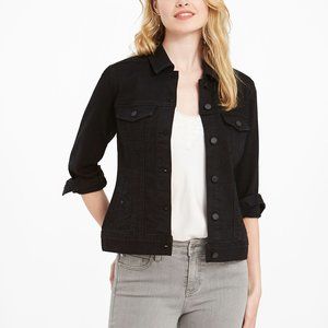 Liverpool Los Angeles Kolton Black Rinse Jean Jacket Size Small